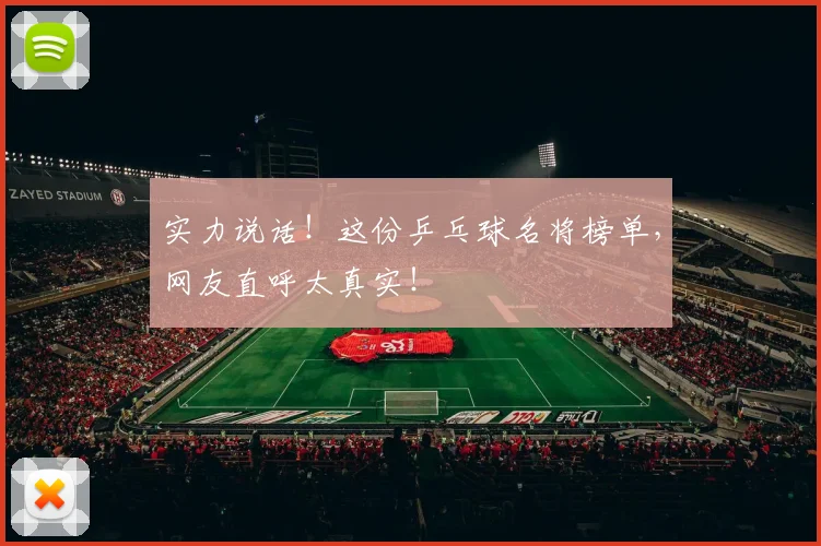 实力说话！这份乒乓球名将榜单，网友直呼太真实！