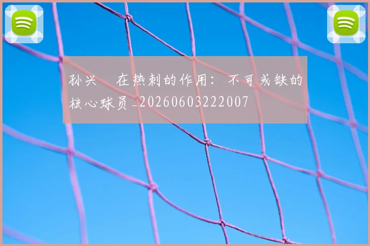 孙兴慜在热刺的作用：不可或缺的核心球员_20260603222007